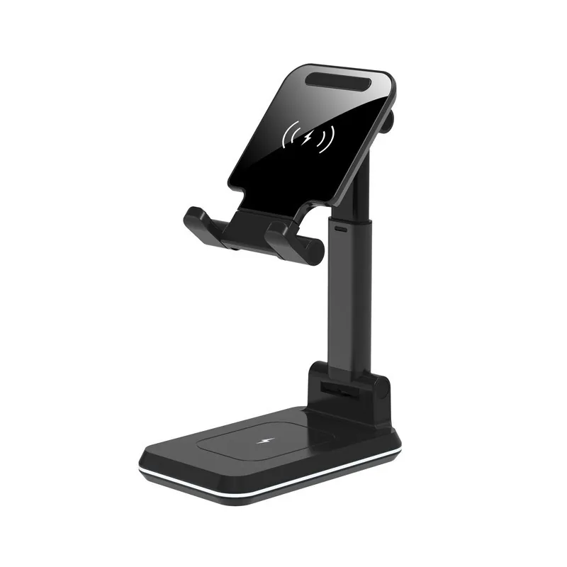 Black 2-in-1 desktop wireless charging pad